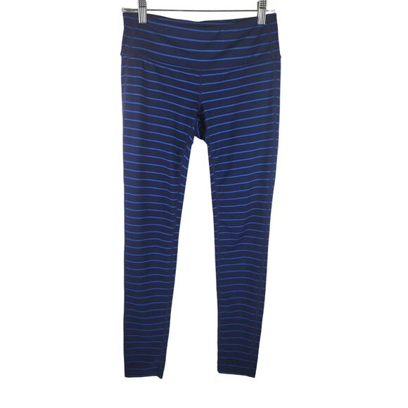 Athleta Pants - Athleta  Women Navy Blue Strip Athletic Leggings S